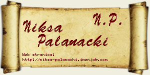 Nikša Palanački vizit kartica